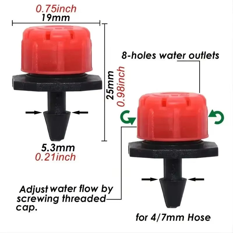 Automatic Micro Drip Irrigation System with Adjustable Nozzle for Garden Watering
