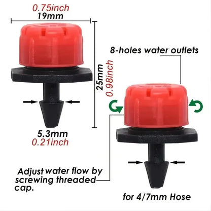 Automatic Micro Drip Irrigation System with Adjustable Nozzle for Garden Watering