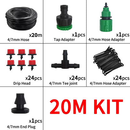 Automatic Micro Drip Irrigation System with Adjustable Nozzle for Garden Watering