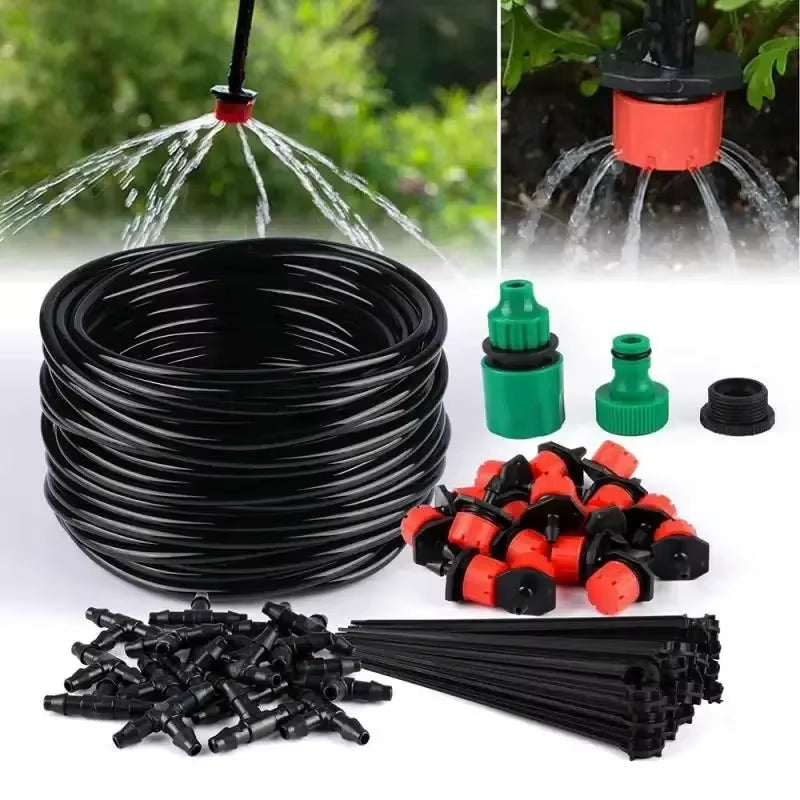 Automatic Micro Drip Irrigation System with Adjustable Nozzle for Garden Watering